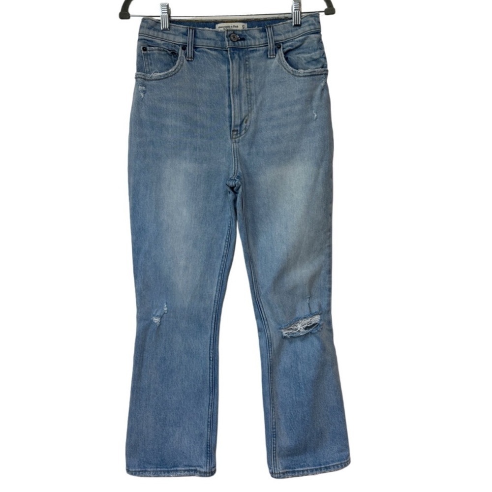 {A&F} "The Kick Flare Ultra High Rise" Bootcut Boot Cut Stretch Denim Jeans - Picture 1 of 6